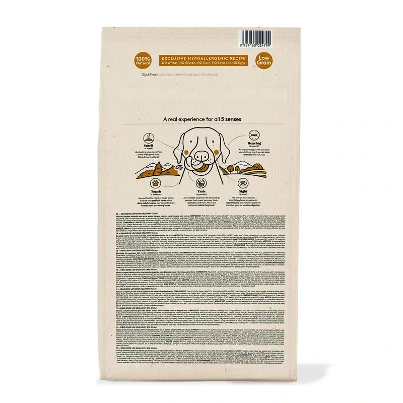 Dibaq Sense Low-Grain Chicken Dog Food for Adult Mini Breeds, 2 kg