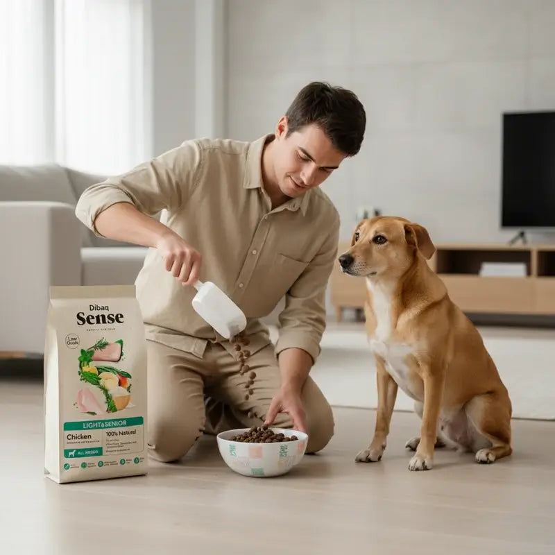 Dibaq Sense Low-Grain Chicken Light or Senior Dog Food, 2 kg