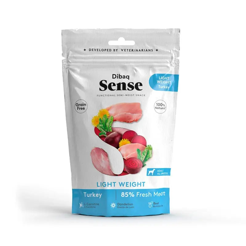 Dibaq Sense Light Weight Turkey Dog Snacks, 8 x 100 g