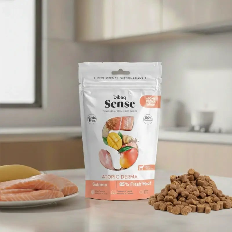 Dibaq Sense Snack for Dogs with Atopic Skin, Salmon, 8 x 100 g
