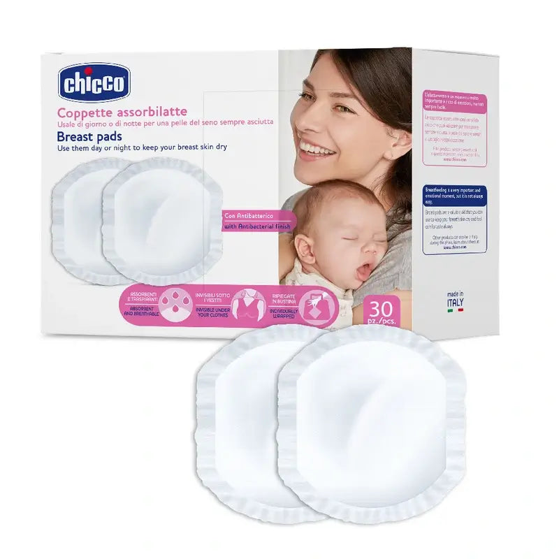 Chicco Antibakterielle saugfähige Pads 30 Einheiten