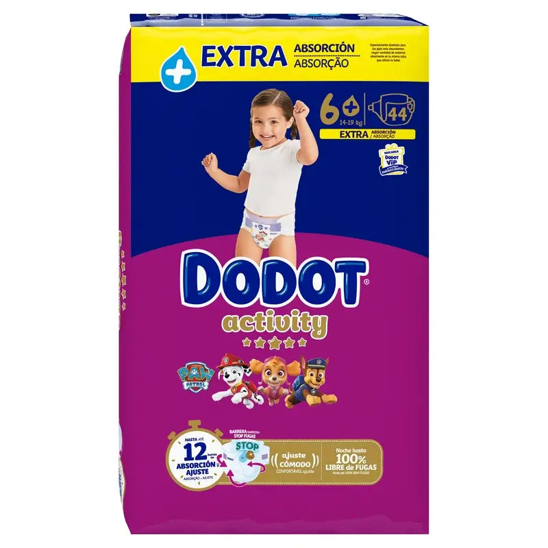 Dodot Activity Größe 6+ (+14 kg), 44 Windeln
