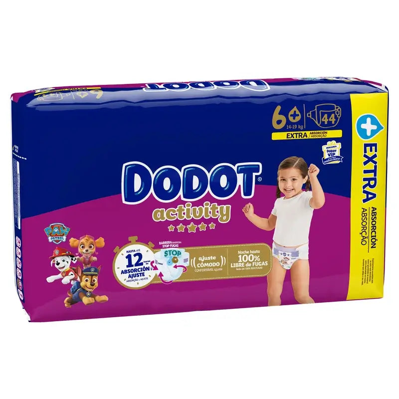 Dodot Activity Größe 6+ (+14 kg), 44 Windeln