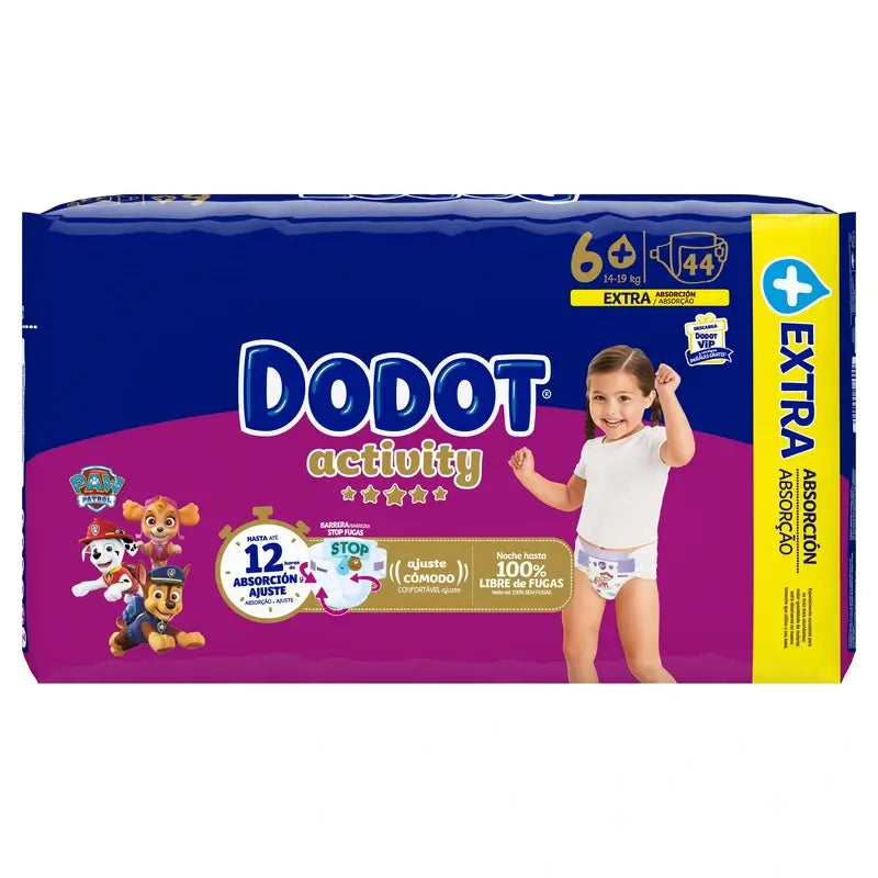 Dodot Activity Größe 6+ (+14 kg), 44 Windeln