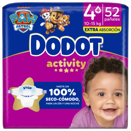 Dodot Activity Größe 4+ Extra Jumbo (10-15Kg), 52 Windeln