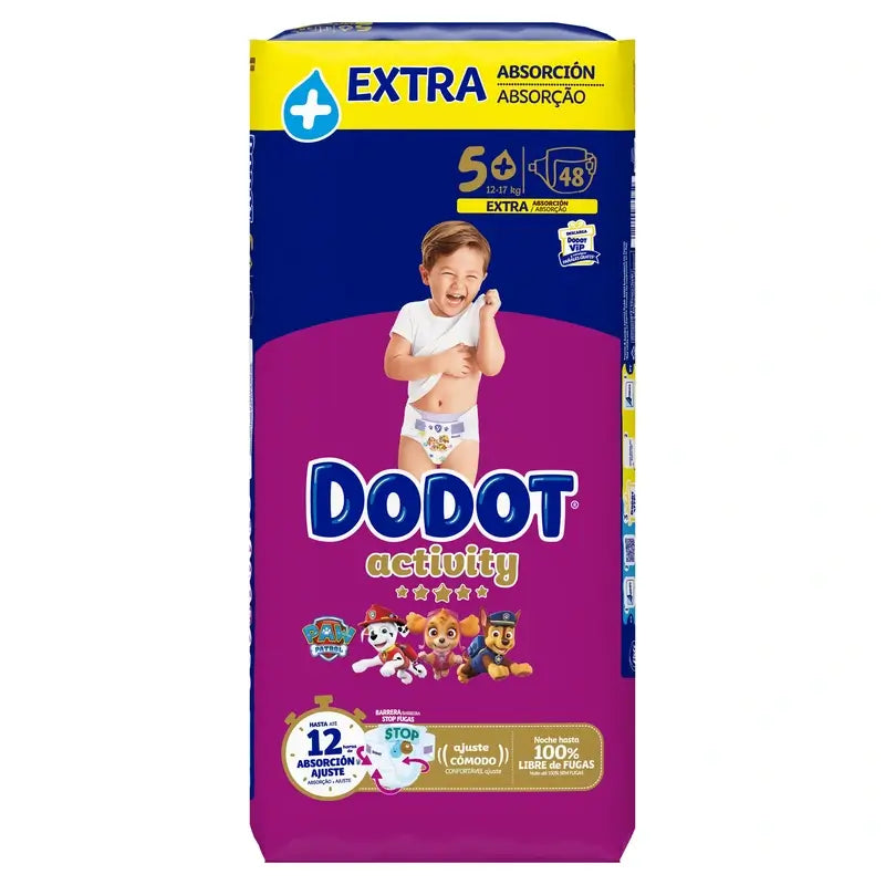 Dodot Activity Größe 5+ Extra Jumbo (12-17 Kg), 48 Windeln