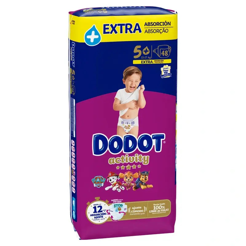 Dodot Activity Größe 5+ Extra Jumbo (12-17 Kg), 48 Windeln