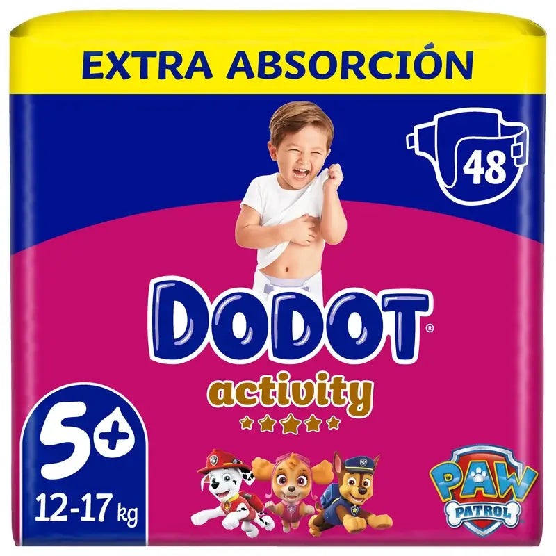 Dodot Activity Größe 5+ Extra Jumbo (12-17 Kg), 48 Windeln