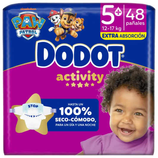 Dodot Activity Größe 5+ Extra Jumbo (12-17 Kg), 48 Windeln