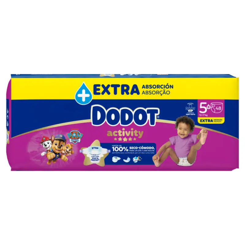 Dodot Activity Größe 5+ Extra Jumbo (12-17 Kg), 48 Windeln