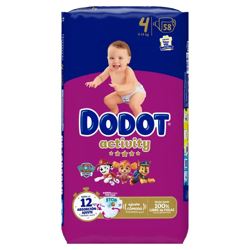 Dodot Activity Größe 4, 58 Windeln