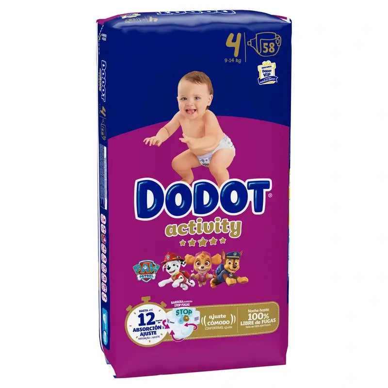 Dodot Activity Größe 4, 58 Windeln