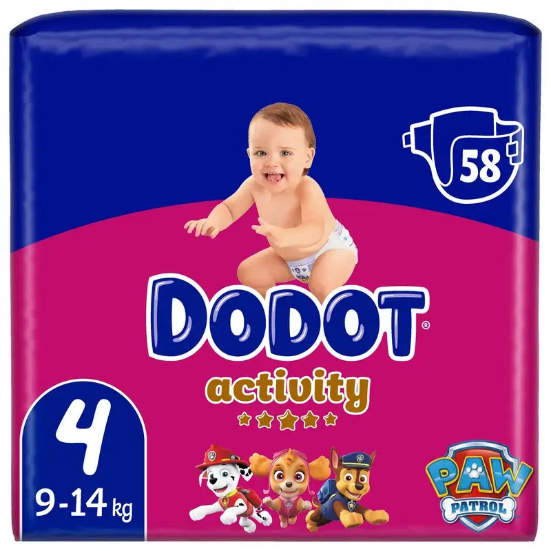 Dodot Activity Größe 4, 58 Windeln