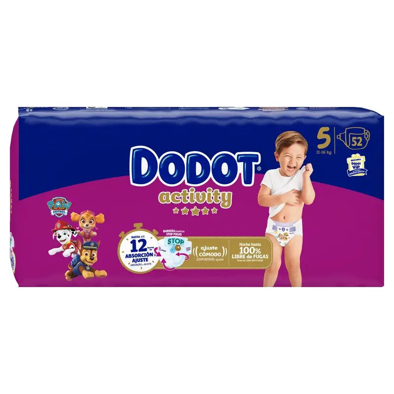 Dodot Activity Größe 5 (12-16 kg), 52 Windeln