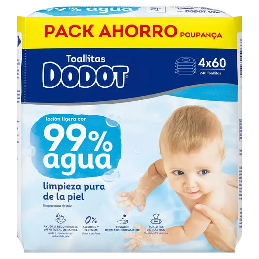 Dodot Tücher 99% Aqua, 4x60, 240 Stück.
