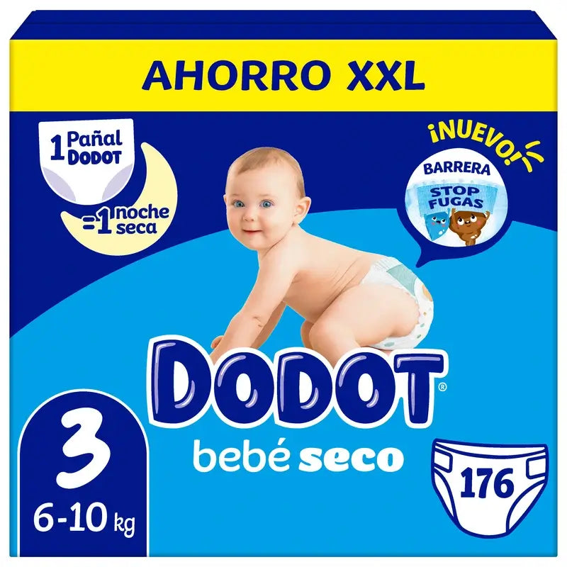 Dodot Baby Dry Größe 3, 176 Windeln