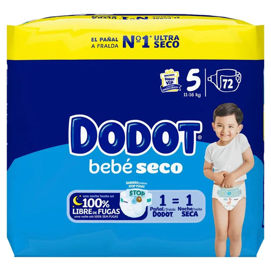 Dodot Baby Dry Größe 5 (11-16 Kg), 72 Windeln
