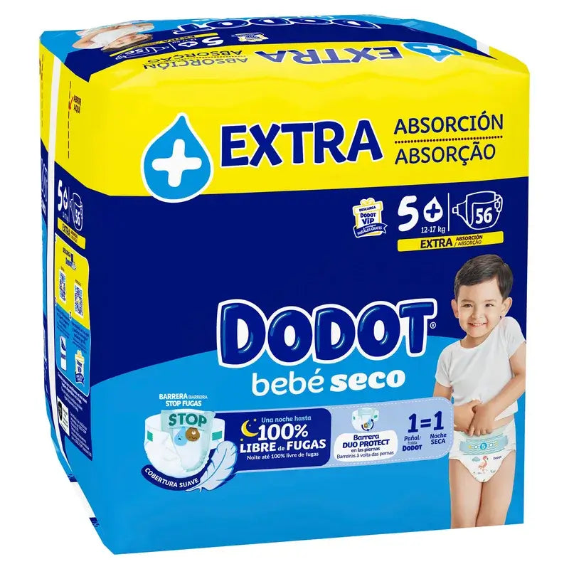 Dodot Baby Dry Größe 5 Extra Jumbo, 56 Windeln