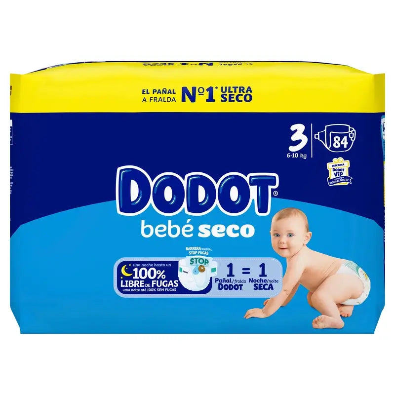 Dodot Baby Dry Größe 3 Jumbo, 84 Windeln