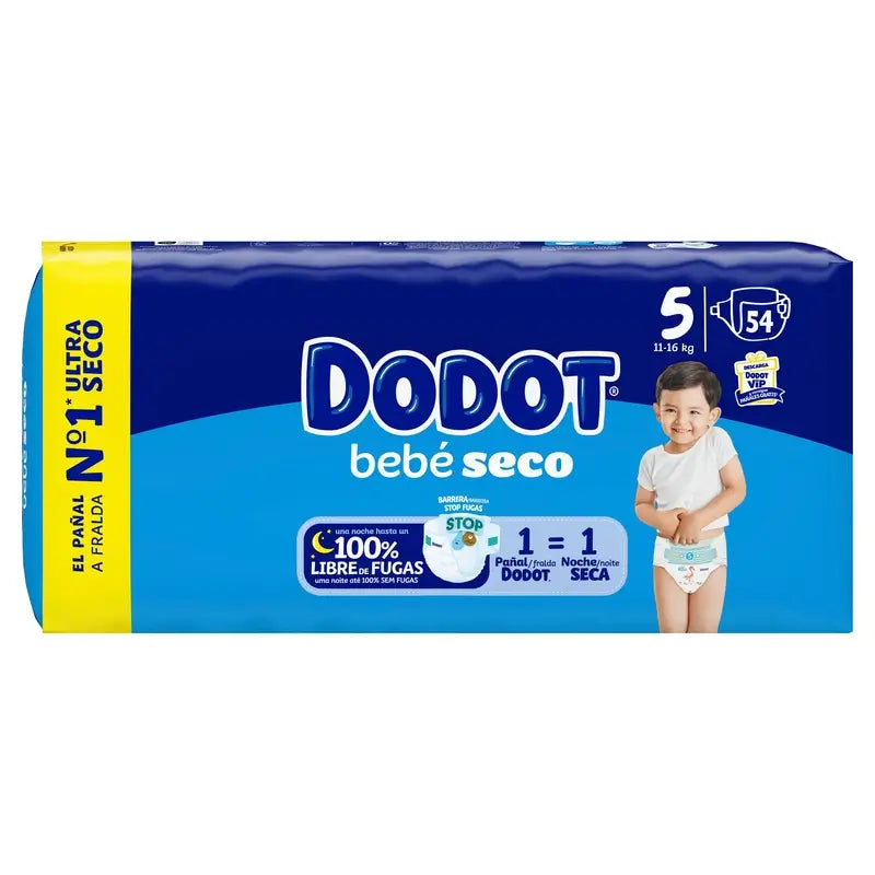 Dodot Baby Dry Größe 5 (11-16 Kg) , 54 Windeln