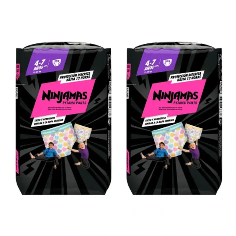 Dodot Ninjamas Größe 7 Herz, 2X10 Windeln