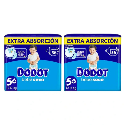 Dodot Baby Dry Größe 5 Extra Jumbo, 2x56 Windeln