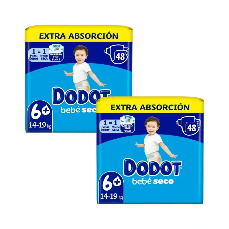 Dodot Baby Dry Größe 6+ (+14 Kg), 2x48 Windeln