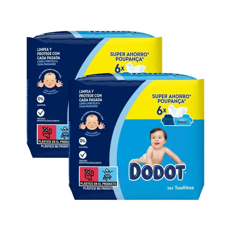 Dodot Baby-Feuchttücher, 2x384 Stück