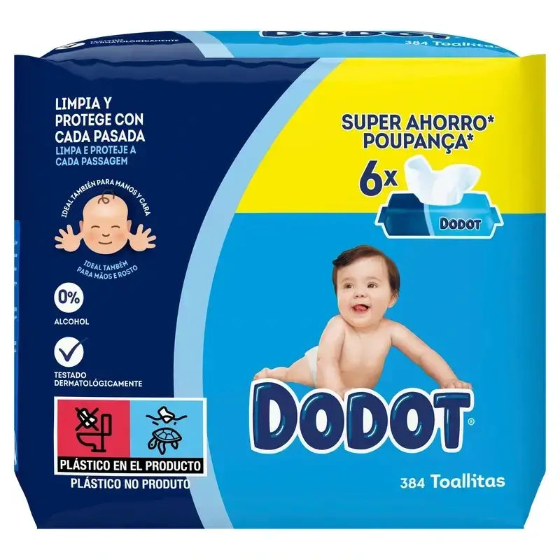 Dodot Baby-Feuchttücher, 2x384 Stück
