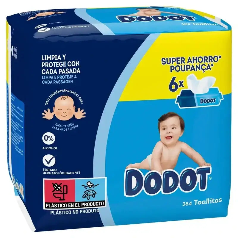 Dodot Baby-Feuchttücher, 2x384 Stück