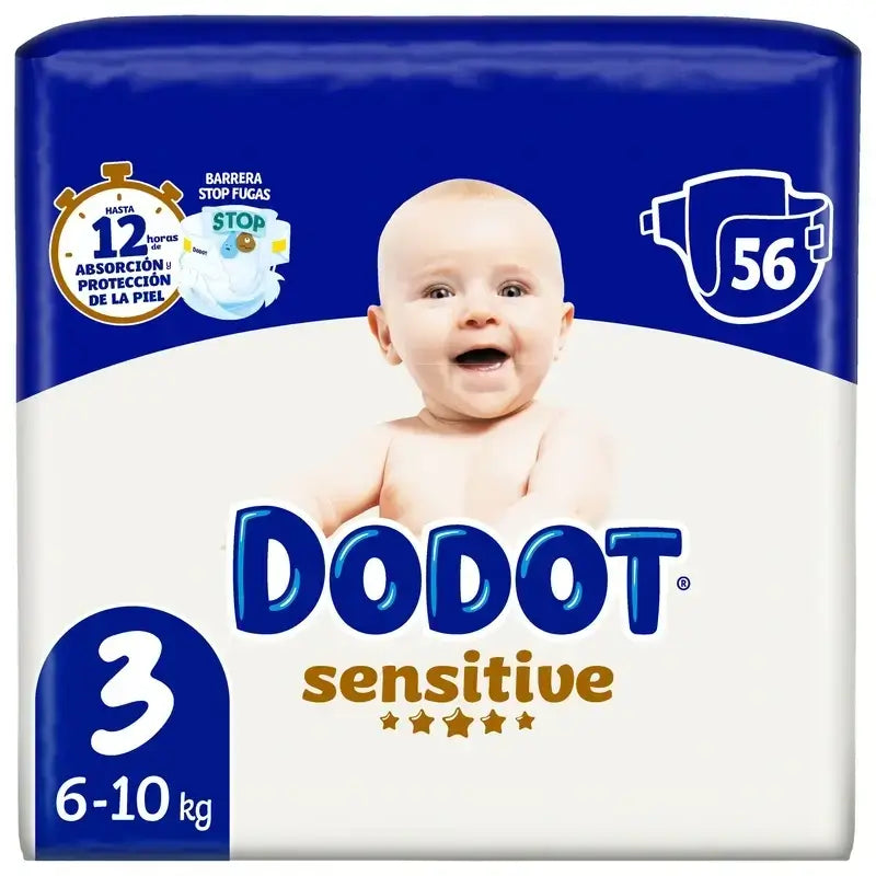 Dodot Sensitive Größe 3 (6-10 Kg), 168 Windeln