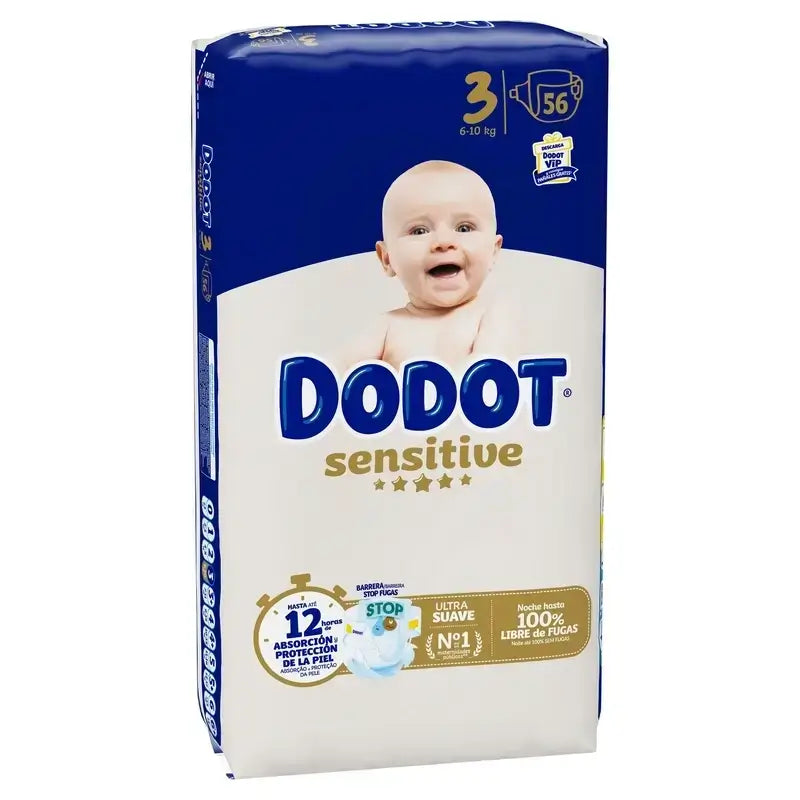 Dodot Sensitive Größe 3 (6-10 Kg), 168 Windeln