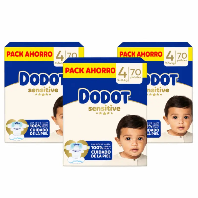 Dodot Sensitive Größe 4 für Baby, 9 Kg, 14 Kg, 210 Windeln