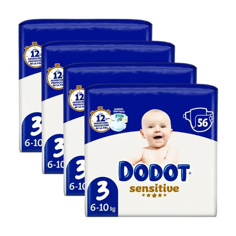 Dodot Sensitive Größe 3 (6-10 kg), 224 Windeln