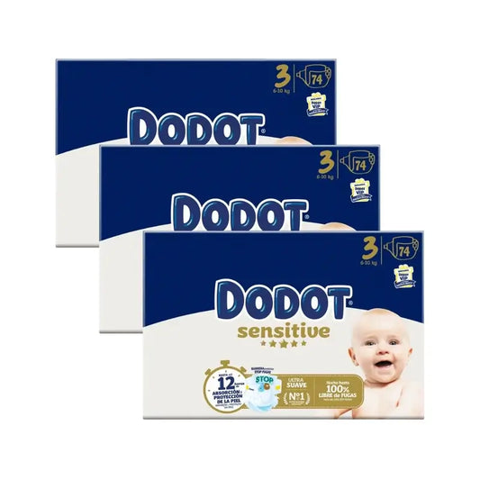 Dodot Sensitive Größe 3 Box, 74 Windeln