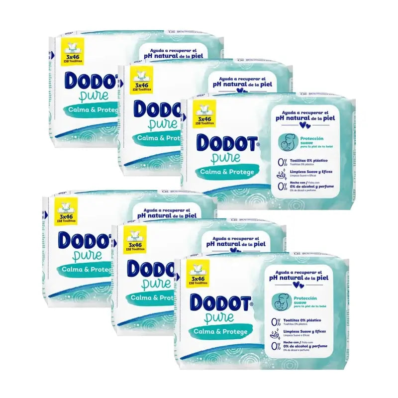 Dodot Pure Soothe & Protect Baby-Feuchttücher, 18 X 46 Stück