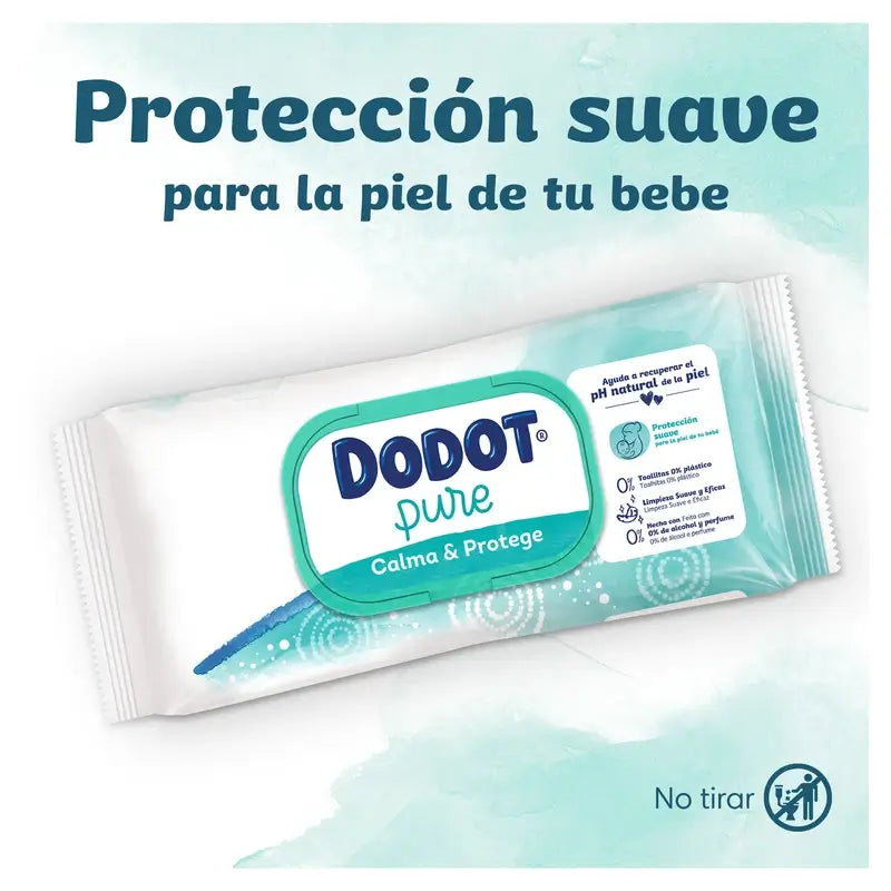 Dodot Pure Soothe & Protect Baby-Feuchttücher, 6 X 46 Stück