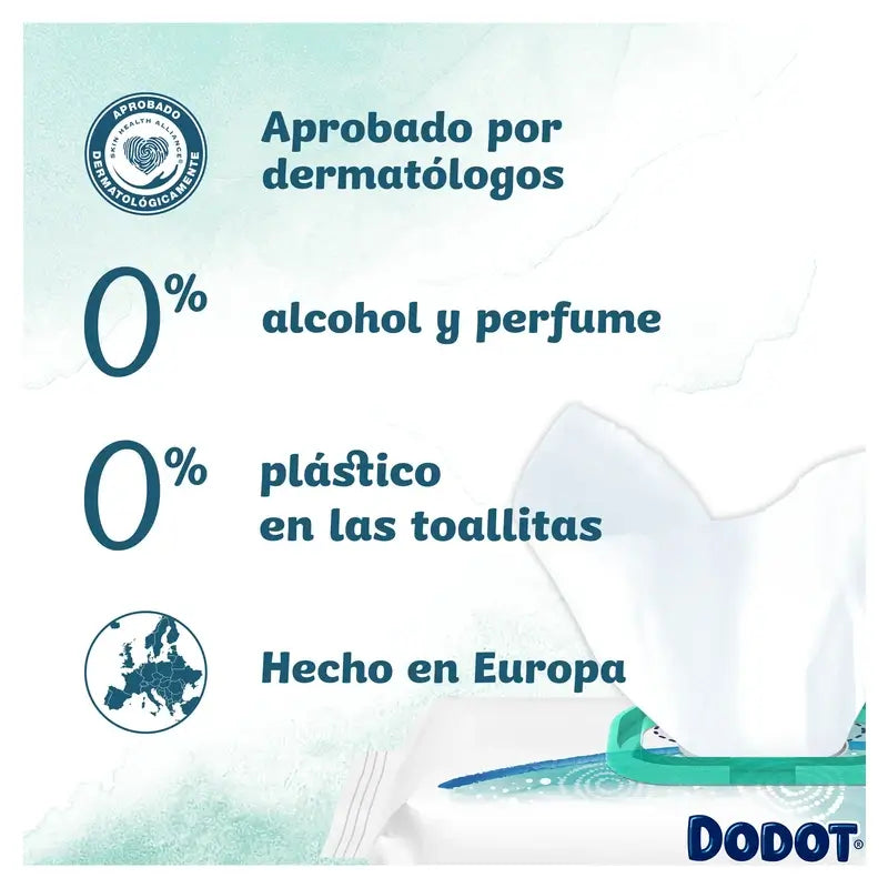Dodot Pure Soothe & Protect Baby-Feuchttücher, 6 X 46 Stück