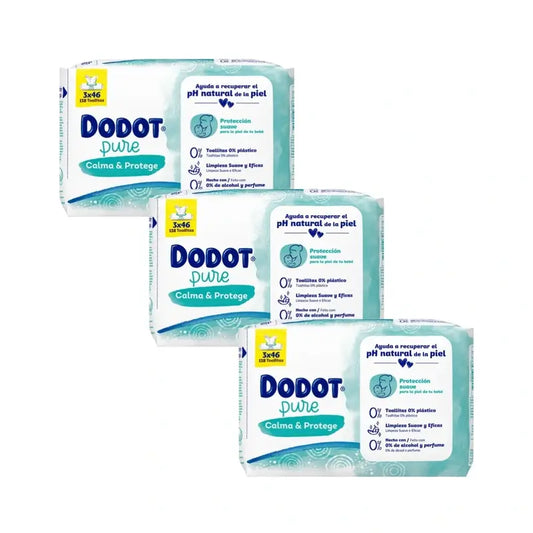 Dodot Pure Soothe & Protect Baby-Feuchttücher, 9 X 46 Stück