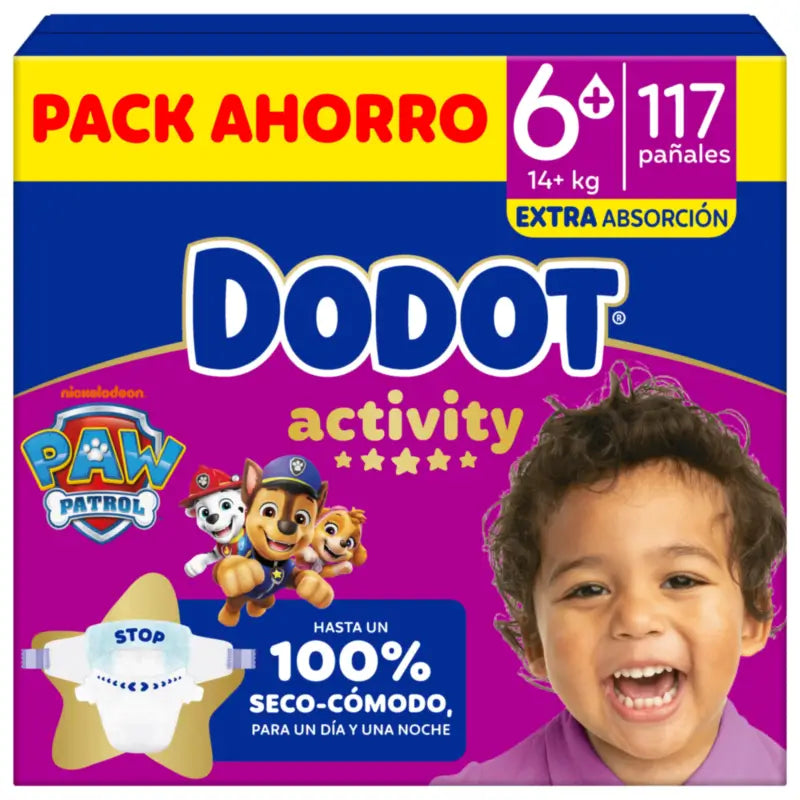 Dodot Activity Größe 6+, 14kg-19kg, 117 Windeln