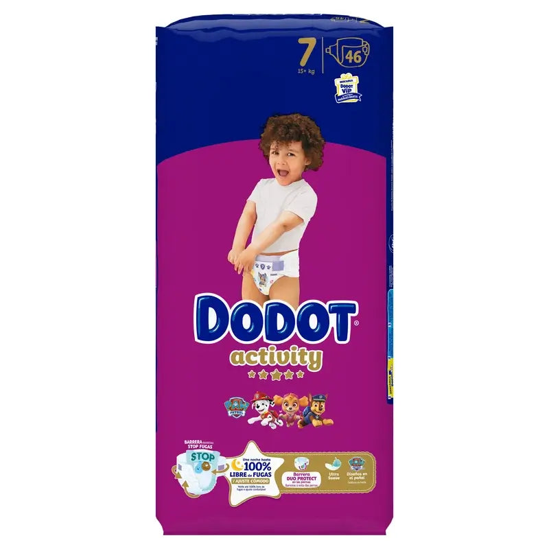 Dodot Activity Größe 7, 15kg+, 46 Windeln