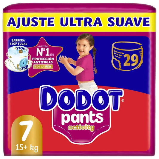 Dodot Activity Pants Windelhosen Größe 7, 15kg+, 29 Windeln