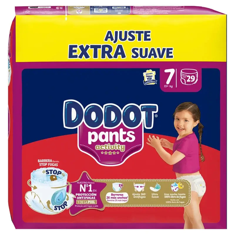 Dodot Activity Pants Windelhosen Größe 7, 15kg+, 29 Windeln
