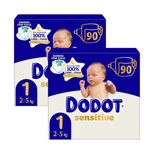 Dodot Sensitive Jumbo Sensitive Windelpaket Größe 1, 2x90 Stück