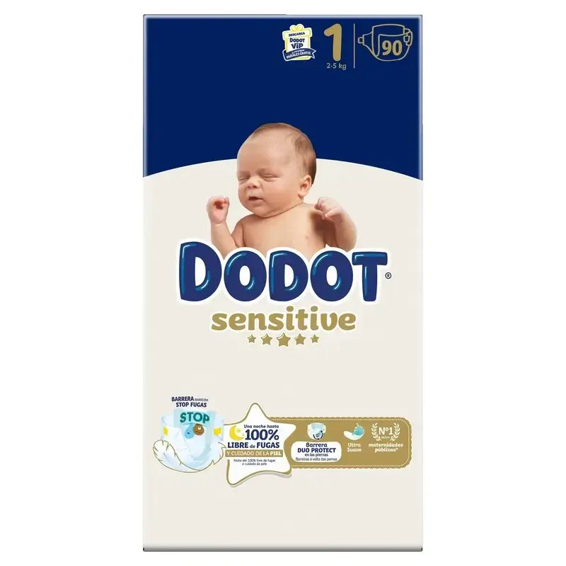 Dodot Sensitive Windel Sensitive Jumbo Pack Größe 1, 3X90 Einheiten