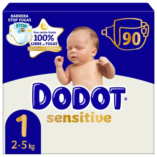 Dodot Sensitive Größe 1, 2kg-5kg, 90 Windeln