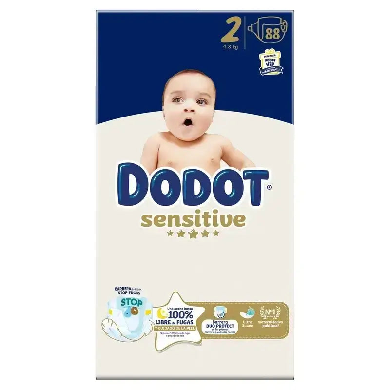 Dodot Sensitive Jumbo Sensitive Windelpaket Größe 2, 2x88 Stück