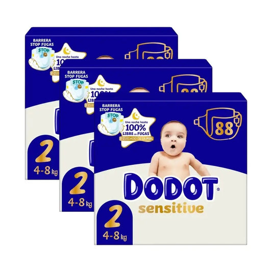 Dodot Sensitive Windel Sensitive Jumbo Pack Größe 2 , 3X88 Einheiten