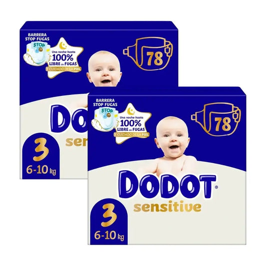 Dodot Sensitive Jumbo Sensitive Windelpaket Größe 3, 2x78 Stück