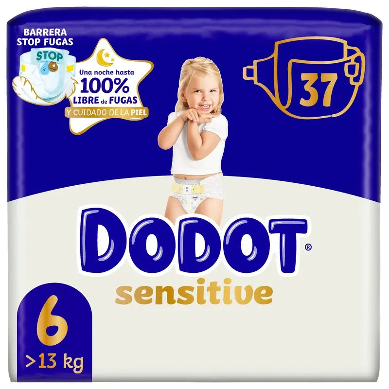 Dodot Sensitive Size 6, >13kg, 37 Nappies